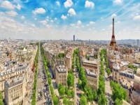 Beautiful panoramic view of Paris