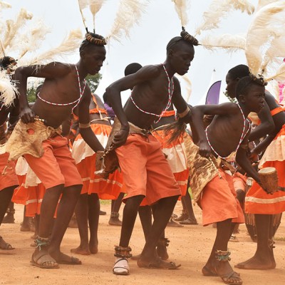 Traditional Ugandan dancers
