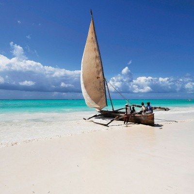 Beach with Traditional Dhow