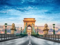 Chain bridge in Budapest Hungary. iStock 490305484