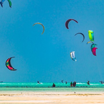 Kite-surfing in Zanzibar