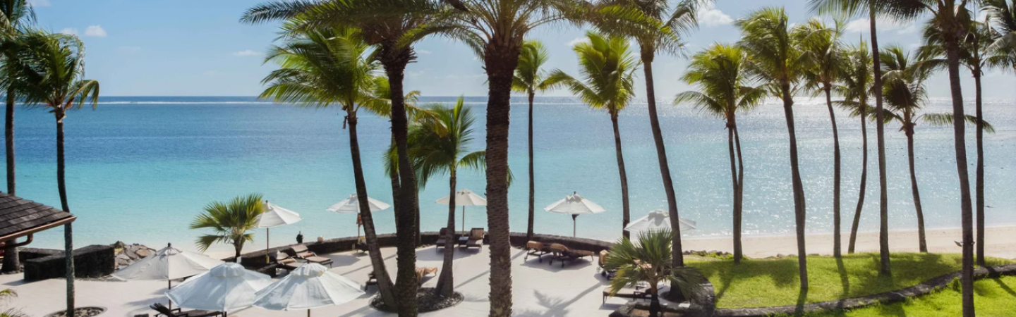 Mauritius coastline of a resort