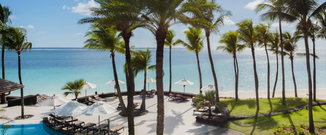 Mauritius coastline of a resort