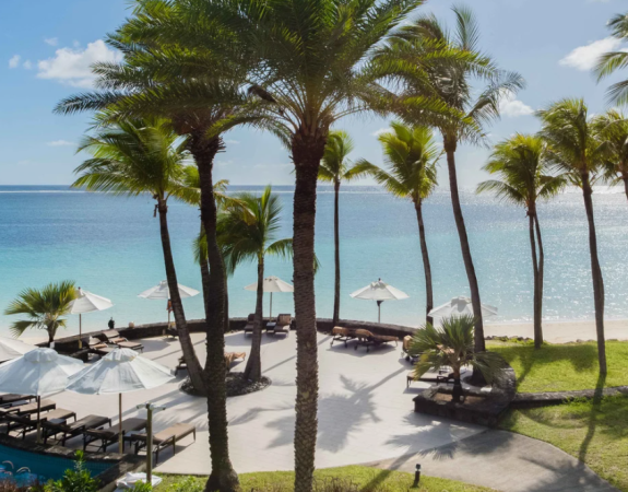 Mauritius coastline of a resort