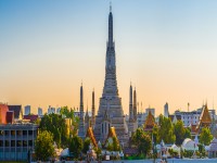Wat Arun Temple of dawn in Bangkok Thailand after restoration iStock 954686622 banner