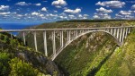 Western Cape Province Tsitsikamma region of the Garden Route. The Bloukrans Bridge seen from the north worlds highest bungy bridge 216 m heigh above the Bloukrans River shutterstock 458156305