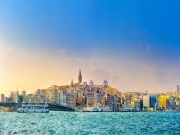 panorama of Istanbul overlooking the Bosphorus and the Galata Tower shutterstock 704583856