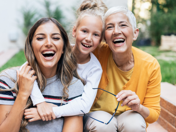 3 generations of ladies, a mother, daughter and grandmother